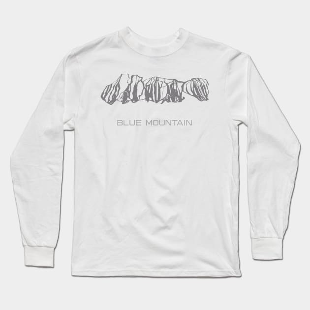 Blue Mountain Resort 3D Long Sleeve T-Shirt by Mapsynergy